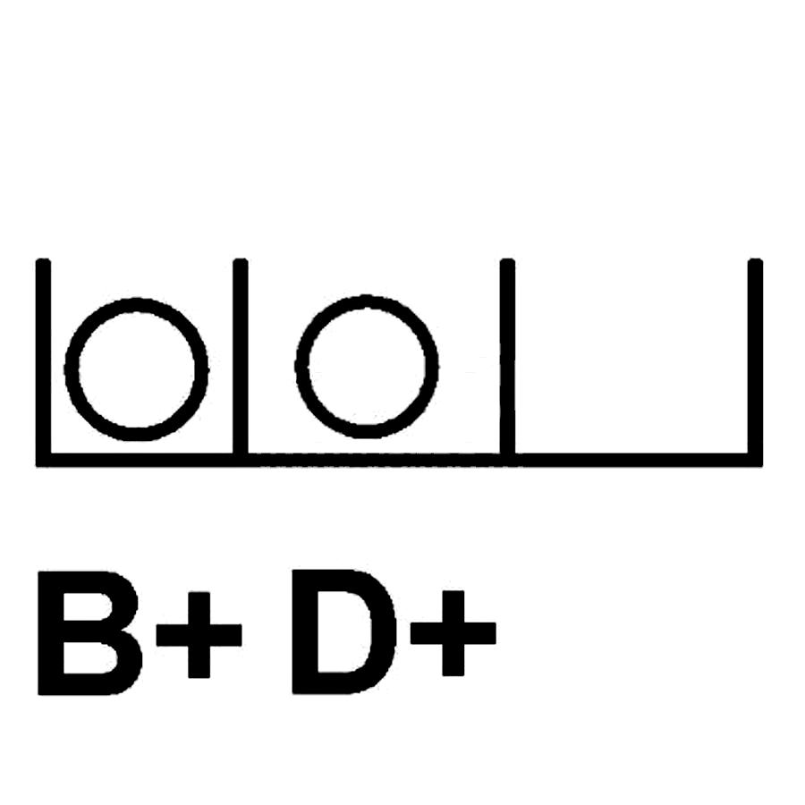 B+-D+